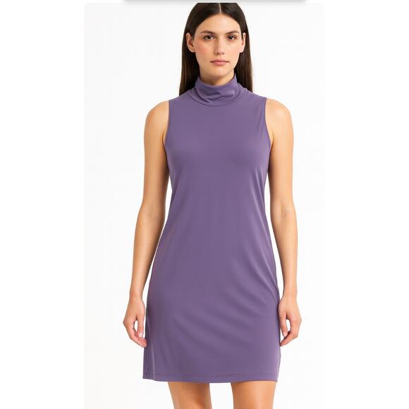 FLX Urban Commuter Dress Shift Mock Neck Back Zipper Sporty Versatile Size L - Picture 1 of 7